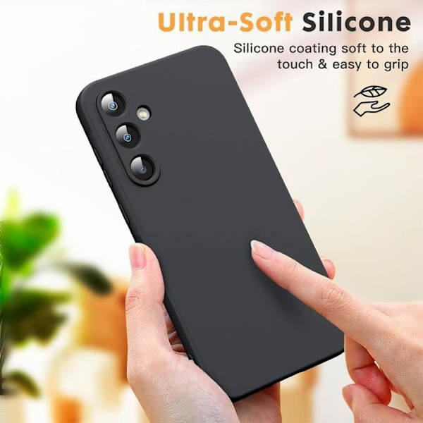 Siliconfodral - Xiaomi - Redmi Note 13 Pro 5G - Ultra Slim Skydd - Halkfri Textur - Svart Svart