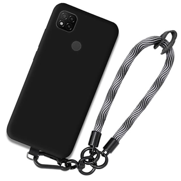 Coque - Xiaomi - Redmi 10A - Redmi 9C - Stötabsorberande - Avtagbar Snodd - Svart Svart