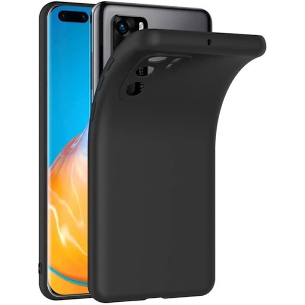 Etui kompatibelt Huawei P40, sort silikone etui til Huawei P40 Cover Huawei P40 Sort silikone etui (6,58 tommer)