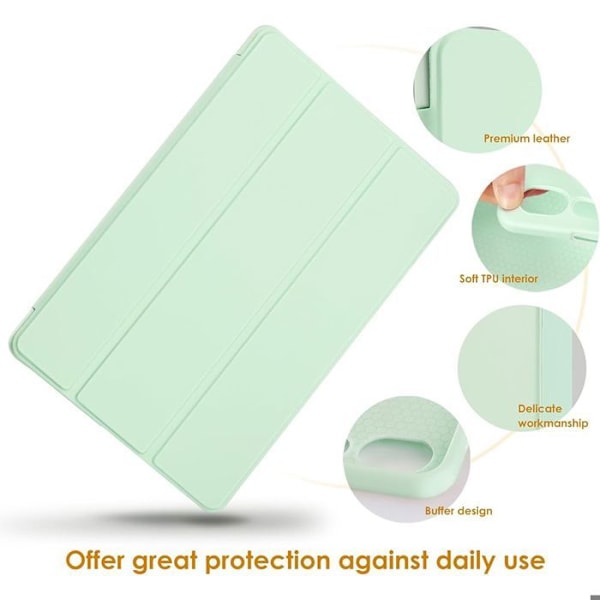 Coque + Härdat Glas för Samsung Galaxy Tab S9 (11 Tum) Fodral Grön Stötabsorberande Stödfunktion Vänteläge Grön