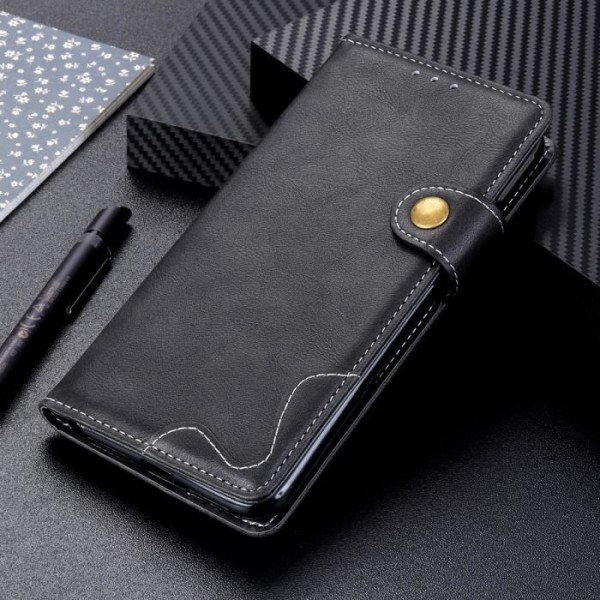 Coque - Xiaomi - Mi 10T - PU-læder - Beskyttelse - Fleksibel Svart