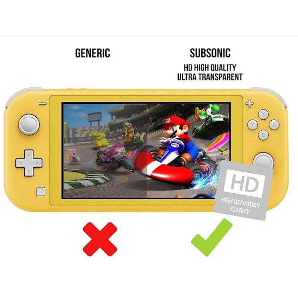 Skärmskydd - Subsonic - Switch Lite - Härdat glas - Anti-chock - Anti-repa Transparent