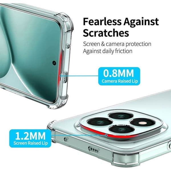 Fodral + 2 Stötsäkra Glas för Xiaomi Redmi Note 15 Pro 5G - Silikon Slankt Represistent Transparent