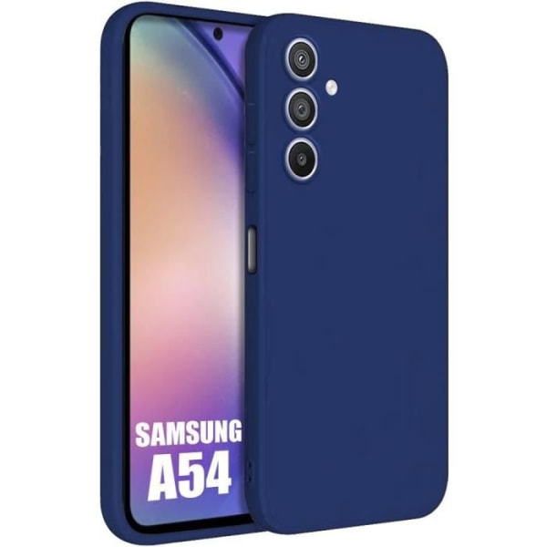 Fodral för Samsung Galaxy A54 Mjukt och motståndskraftigt blått stötsäkert silikon Ultra Slim