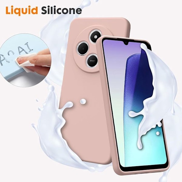 Coque för Xiaomi Redmi Note 14 Pro Plus 5G, Matt Rosafärg + 2 Härdat Glas - E.F.Connection® Rosa