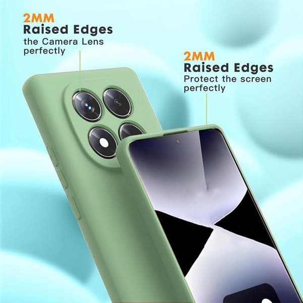 Fodral + 2 Doppade Glas för Xiaomi Redmi Note 15 Pro Plus 5G - Fin Antichock Silikon - Grön Grön