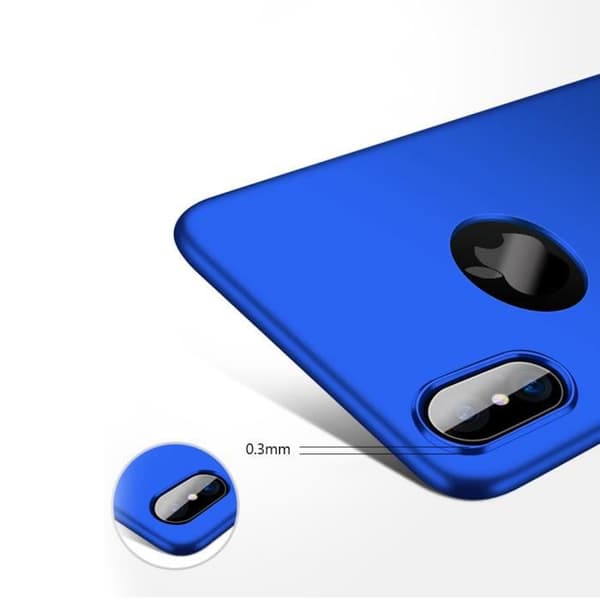 Coque - E.F.CONNECTION - iPhone X - Ultra Resistent - Anti-Ripor - Stötsäker Matt blå