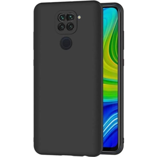 Fodral kompatibelt Xiaomi Redmi Note 9 - Xiaomi Redmi 10X 4G, svart silikonfodral till Redmi Note 9 skal Redmi 10X 4G svart silikon