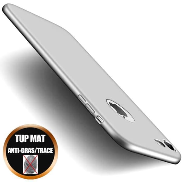 Skyddsskal - E.F.CONNECTION - för iPhone 6S Plus / 6 Plus - TPU-silikon - Matt Silver - Stötsäker Argenté Mat