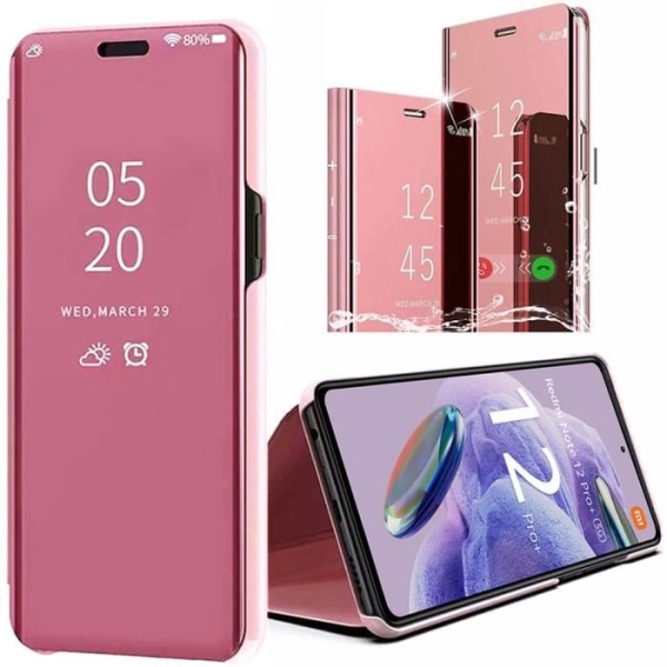 Etui til Xiaomi Redmi Note 12 Pro+ 5G-Note 12 Pro Plus 5G Pink Full Body Elegant Mirror Effect