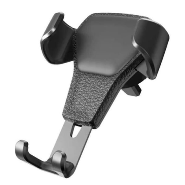 EG02654-Solid svart läder biltelefonhållare