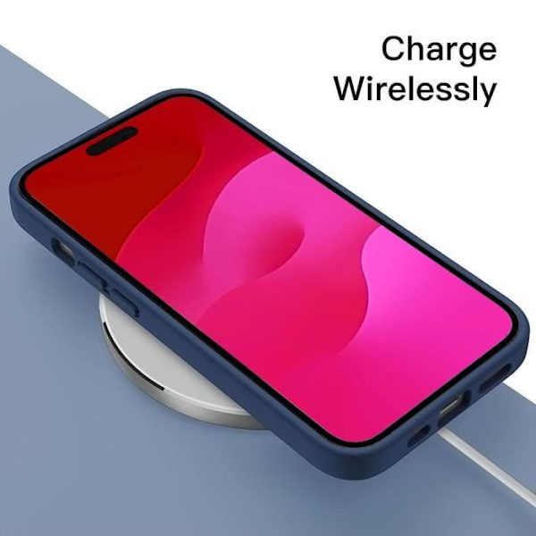 Cover til iPhone 15 Pro - Silikone Ultra tynd letvægts stødsikker marineblå