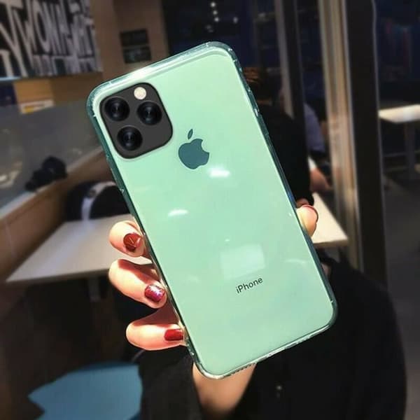 Siliconfodral - för iPhone 12 Pro - Grön Semi-Transparent - Rep-Säker - Stötsäker - Mjuk Halvtransparent grön
