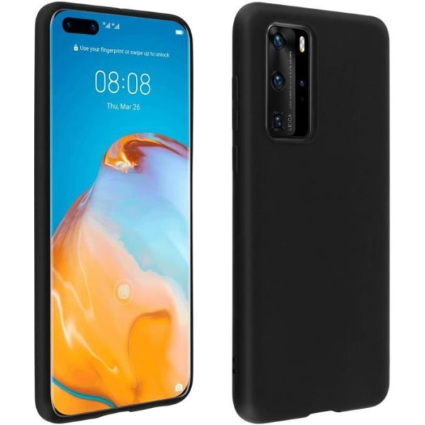 Coque - AVIZAR - Huawei P40 Pro - Blød - Stødabsorberende - Mat Sort Svart
