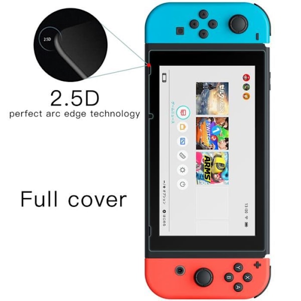9H Explosionssäker HD-skärmskydd Fulltäckande härdat glas Skyddsfilmer för Nintendo Switch