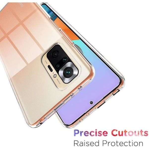 Skyddsskal för Redmi Note 10 Pro 5G - E.F.CONNECTION - Mjuk - Transparent - Härdat Glas Transparent
