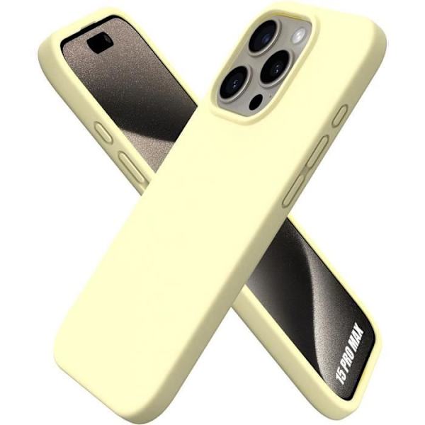 Skydd för iPhone 15 Pro Max - MÄRKE - Gul - Stötresistent - Ultrafin - Silikon TPU Gul