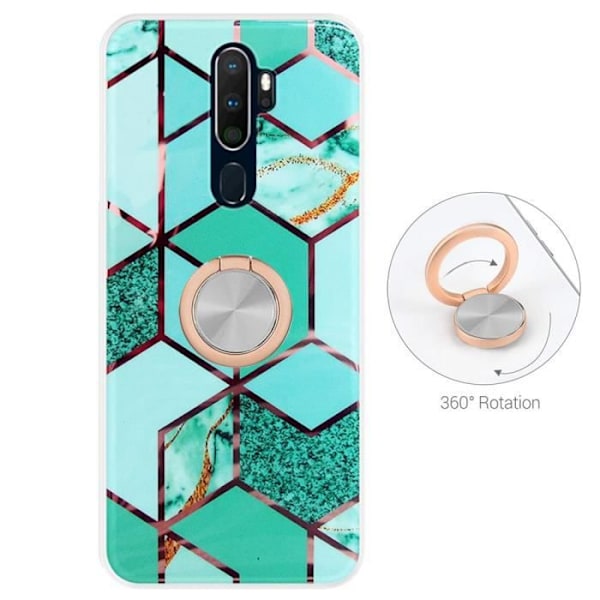 Skyddsfodral - E.F.CONNECTION - för Redmi Note 8 Pro - Silikon Stötsäkert - Ring Stöd - Turkos Turkos