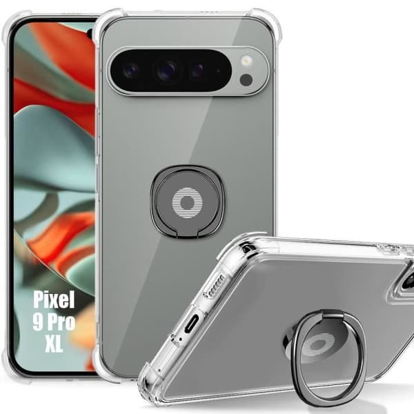 Coque - för Google Pixel 9 Pro XL - Transparent - Justerbart stativ - Stötskyddande Transparent