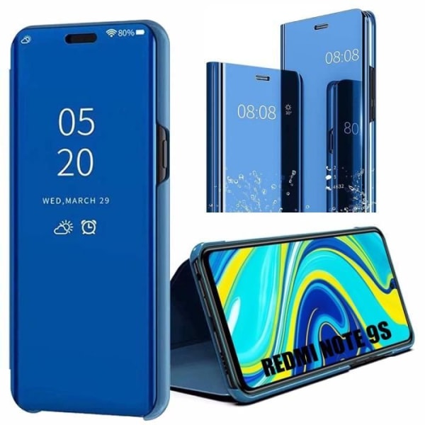 Beskyttelsesetui til Redmi Note 9S - E.F. CONNECTION - Spejleffekt - Blue Hard Shell blå