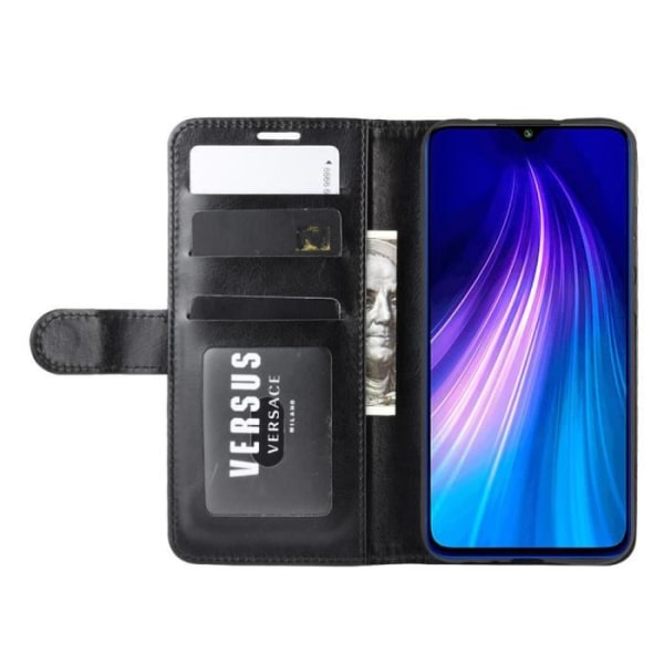 Fodral - Xiaomi - Redmi Note 8 - Stötsäker - PU-läder - Mjukt - Svart Svart
