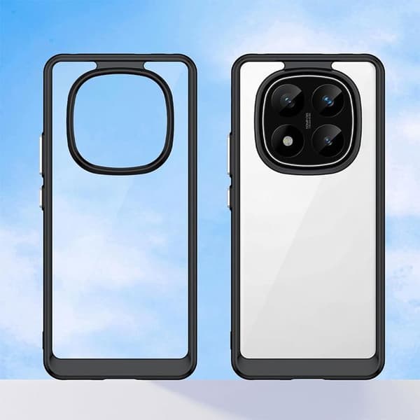 Skyddsskal - E.F.CONNECTION - för Xiaomi Redmi Note 14 Pro 4G - Silikon - Hård PC - Stötabsorberande Transparent