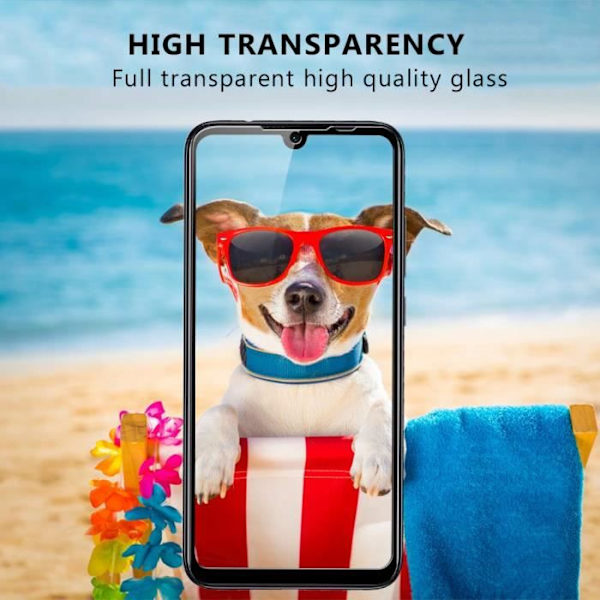 XICHAO härdat glas för Xiaomi Redmi Note 7, [3-pack] Xiaomi Redmi Note 7 skärmskydd, hög transparens, bubbelfri [hårdhet] Svart