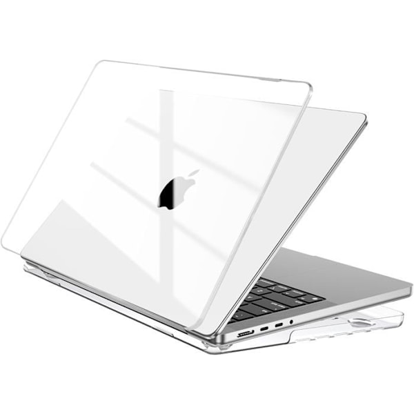 Coque kompatibel med MacBook Pro 14 Tommer 2021-2024 M4 M3 M2 M1 Pro Max, A3112 A3185 A3401 A2918 A2992 A2779 A2442 med Touch ID Färg: Klar Kristall