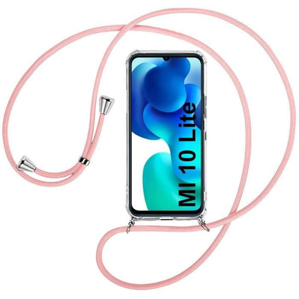 Beskyttelsesetui til Xiaomi Mi 10 Lite - E.F.CONNECTION - Blødt - Anti-Shock - Transparent-Pink Transparent-rosa