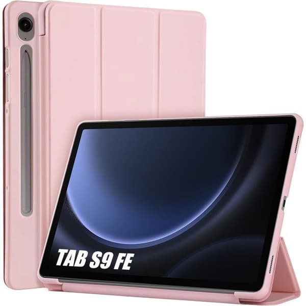 Fodral för Samsung Galaxy Tab S9 FE/S10 FE/S10 Lite - Rosa - Repellerande skydd - Fällbart stativ - Väcka/sova Ros