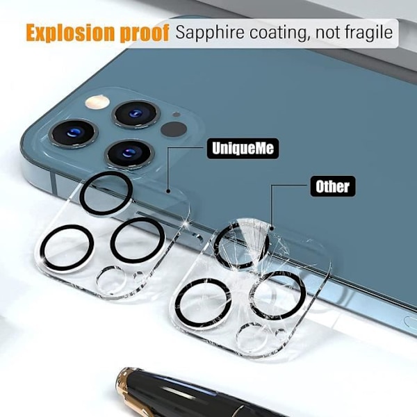 E.F.Connection Silikon TPU-fodral för iPhone 13 (6,1") + 2 härdade skärmglasögon och 2 bakre kameraskydd Transparent