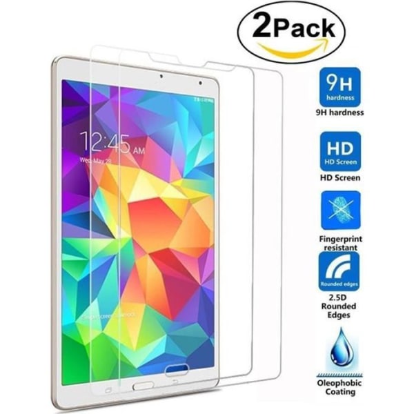 2-pack 2st för Samsung Galaxy Tab A 10.1 (2016) SM-T580 T585 Skärmskydd av härdat GLAS Glas Splittersäker Stötsäker