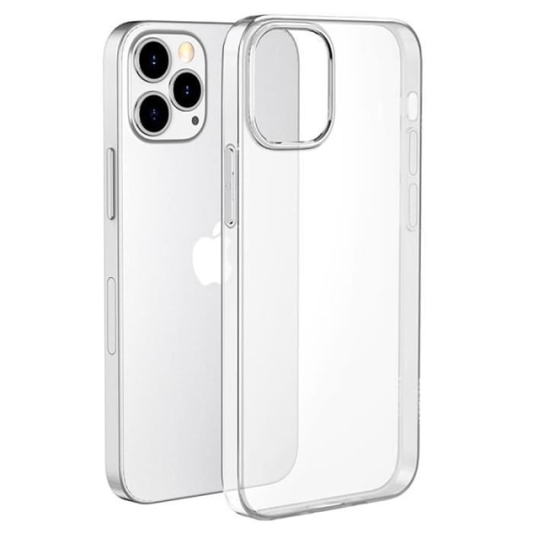 Cover til iPhone 12 Pro Max Transparent + 2 × hærdet glas skærmbeskytter, blødt silikone klart TPU cover