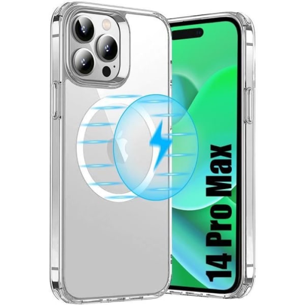 Silikonfodral till iPhone 14 Pro Max Magnetic Circle Transparent skydd