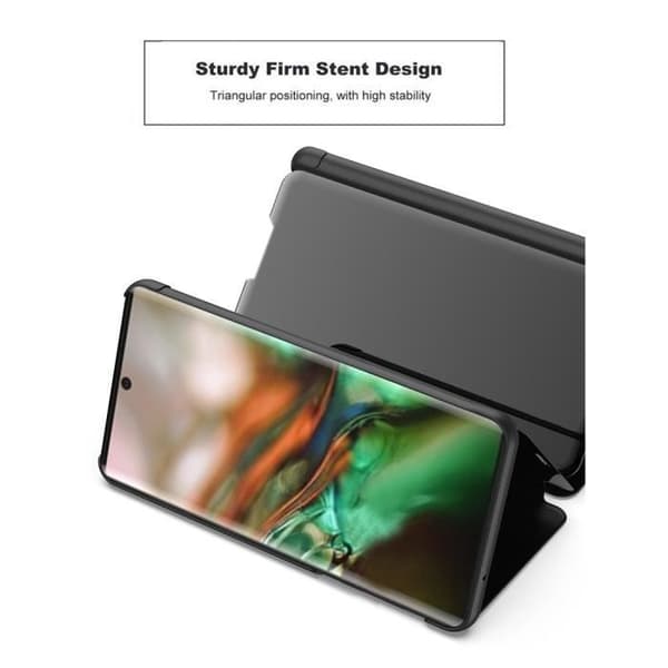 Fodral - Huawei - P30 Lite - Smart Clear View Mirror - Läder - Anti-Scratch Pengar