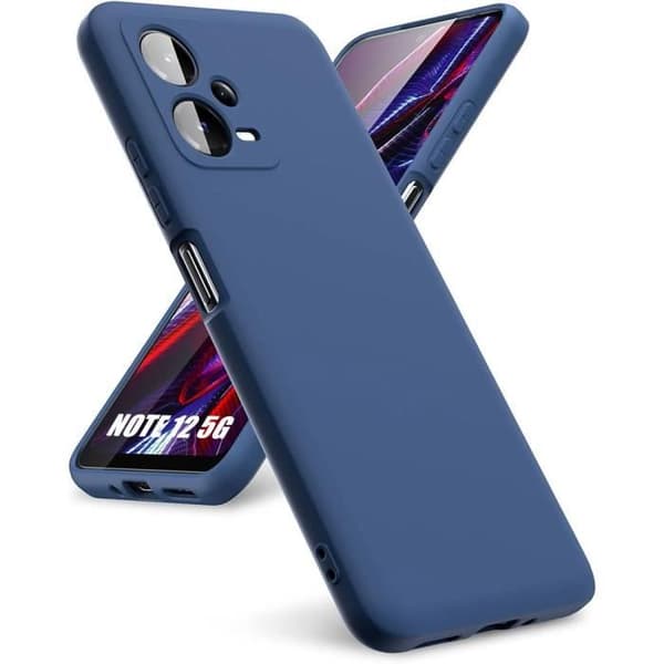 Skyddsskal - E.F.CONNECTION - För Xiaomi Redmi Note 12 5G - Ultra Slim - Stötsäker - Repfritt marinblå