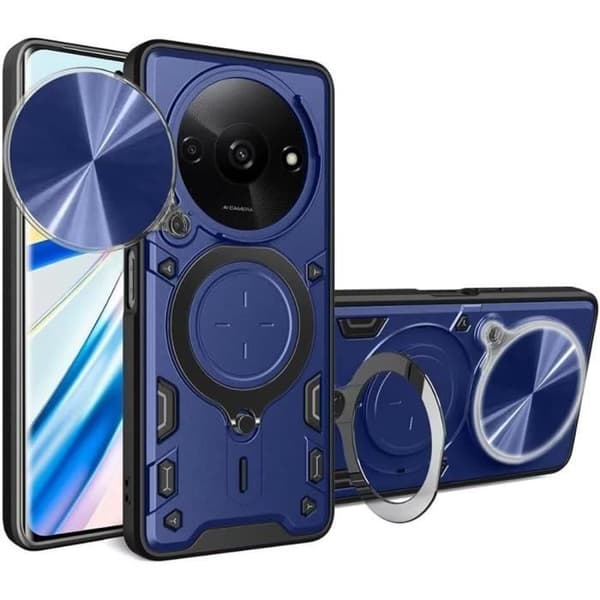 Coque - E.F.CONNECTION - för Xiaomi Redmi A3 - Stötsäker - Styv - Mörkblå marinblå