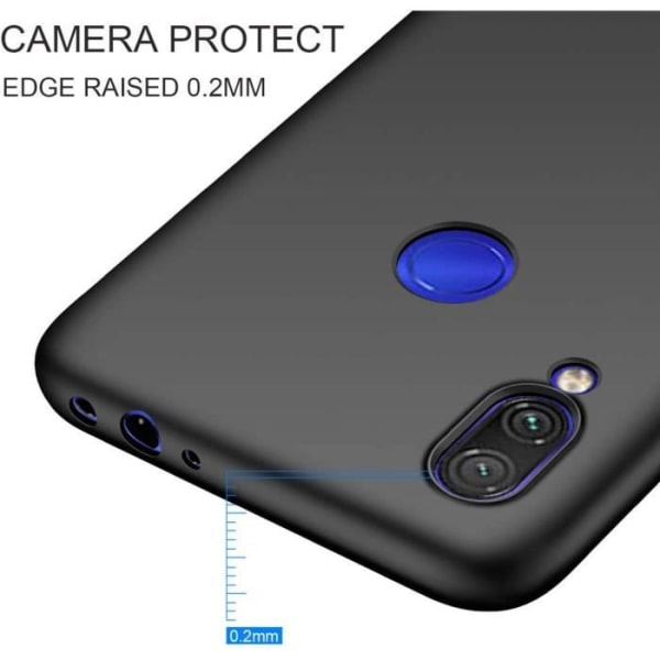 Xiaomi Redmi Note 7 Pro-cover, meget tynd hård skal-bumper-cover til Xiaomi Redmi Note 7 Pro (6,3") - Sort YW40491