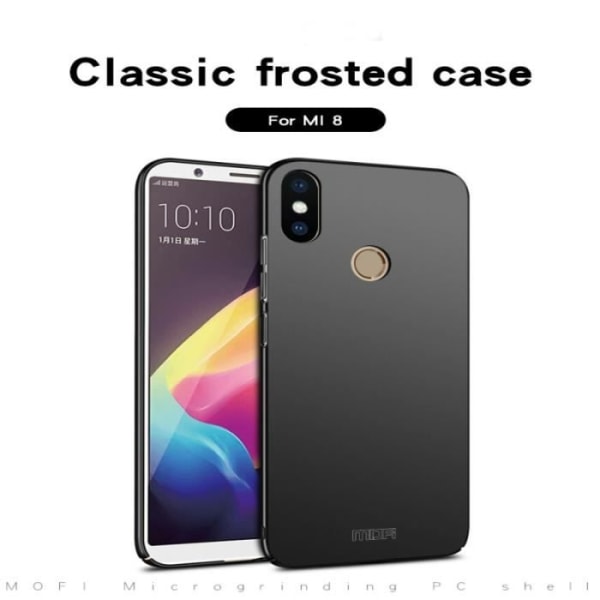 Coque - MOFI - Xiaomi Mi 8 - PC ultra-tynd - Frosted - Beskyttelse mod ridser Svart