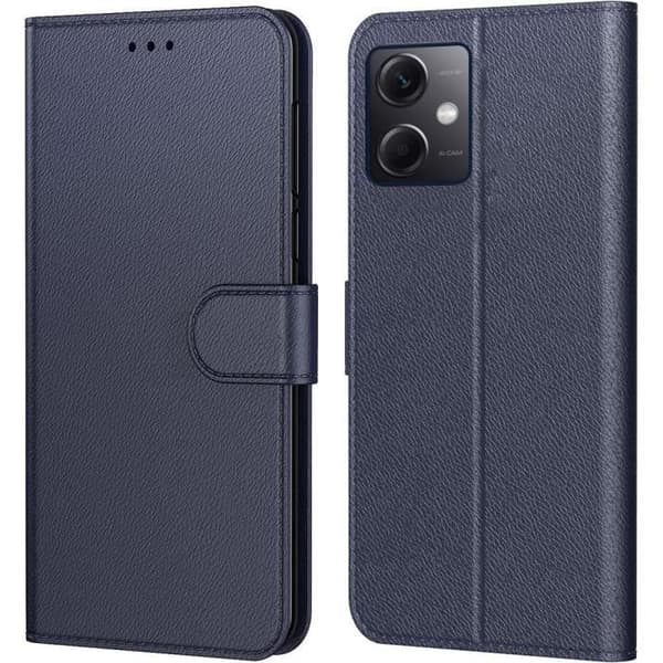 Coque - E.F.CONNECTION - För Xiaomi Redmi Note 12 5G - Stötsäker - Repellerande - Mjuk med Kortfack marinblå