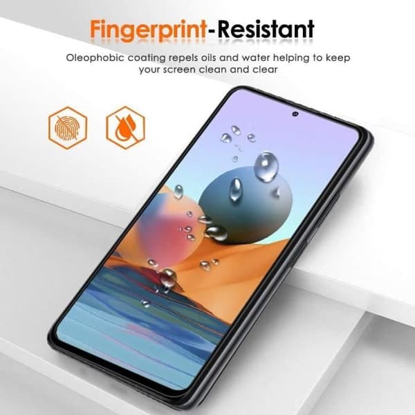 Skyddsglas - E.F.CONNECTION - Redmi Note 10 5G - Härdat glas - 9H - Repbeständig Svart