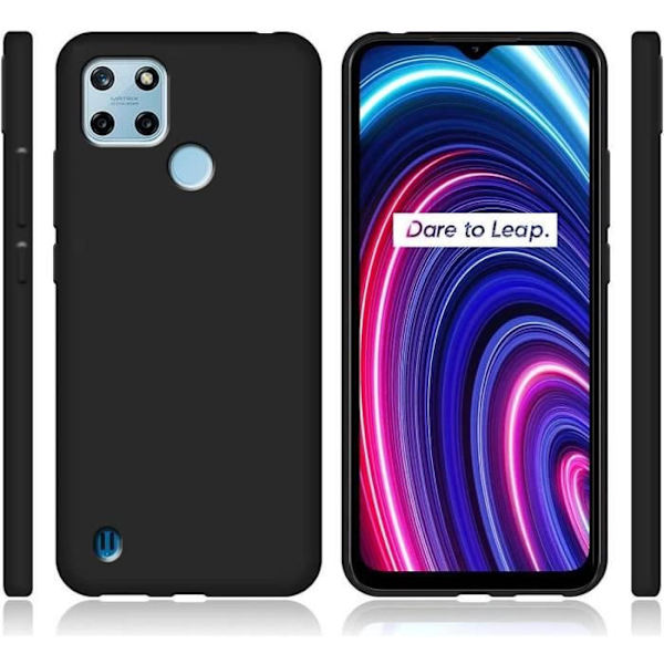 Skyddsskal för realme C21Y - E.F.CONNECTION - Mjuk silikon - Svart Svart