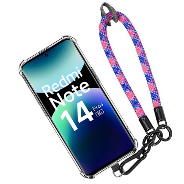 Coque för Xiaomi Redmi Note 14 Pro+ 5G/Note 14 Pro Plus 5G - med rem - E.F.Connection Transparent