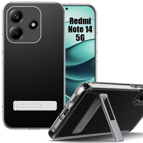 Coque för Xiaomi Redmi Note 14 5G (inte för 4G) Transparent Antichock TPU Mjuk - EFConnection Transparent