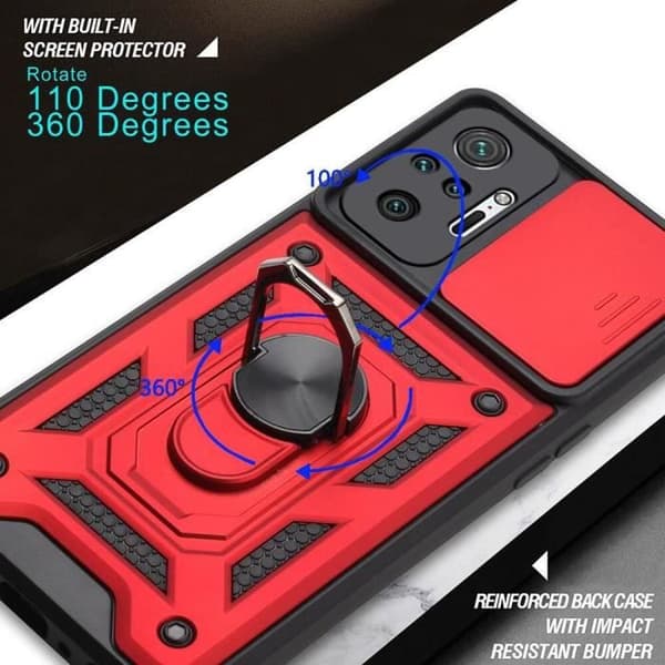 Coque - Xiaomi - Redmi Note 10 Pro 5G - Röd - Repåtsbeständig - Stötsäker Röd
