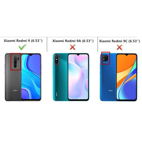 Fodralskydd för Xiaomi Redmi 9 Svart, magnetisk stängning Stötsäker PU-läder skyddande skydd, flipskydd Fodralhållare Svart