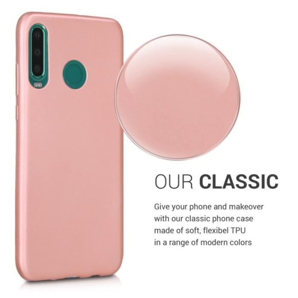 kwmobile Fodral Kompatibel med Huawei P30 Lite - Metallic Rose Gold Silikontelefonskal