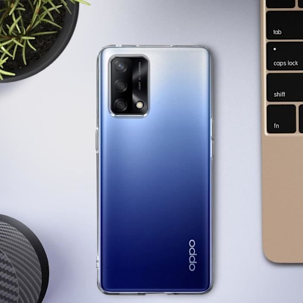 VCOMP® för Oppo A74 4G- Oppo F19 6,43": UltraSlim Gel Silikonfodral och perfekt passform - TRANSPARENT VIT