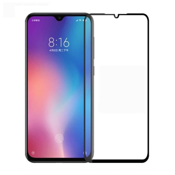 Skærmbeskyttelse - Xiaomi - Mi 9 SE - 9H hærdet glas - Fuld beskyttelse - Sort Svart