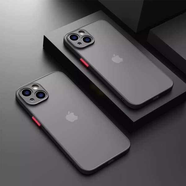 Coque - E.F.CONNECTION - för iPhone 15 - Silikon Svart - Ultra Tunn - 2 Härdade Glas Ingår Svart